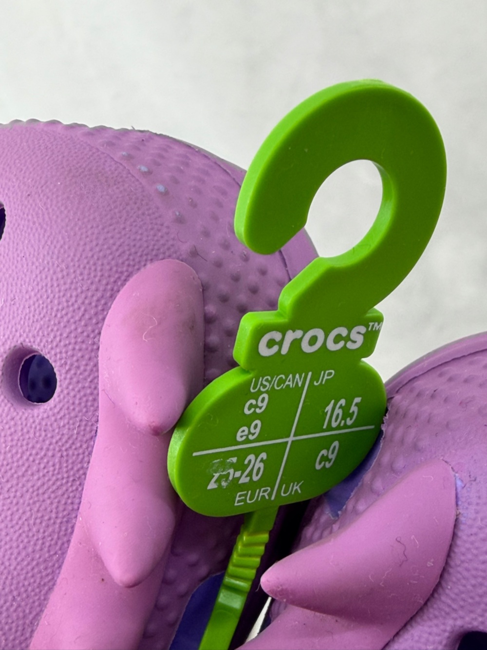 CROCS Kids' size 9 toddler Spike-Trim Clog in Light Purple and Lavender - Picture 6 of 6